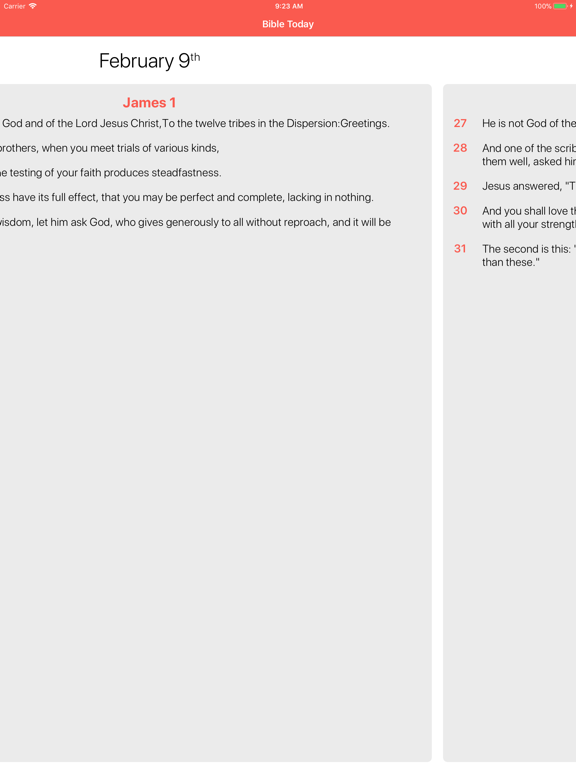 Bible Today iPad screenshot 2 - Lifestyle app