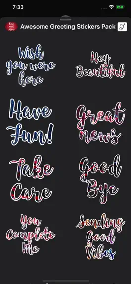 Game screenshot Awesome Greetings Sticker Pack hack