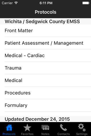 Wichita/SG Co. EMSS Protocols screenshot 2