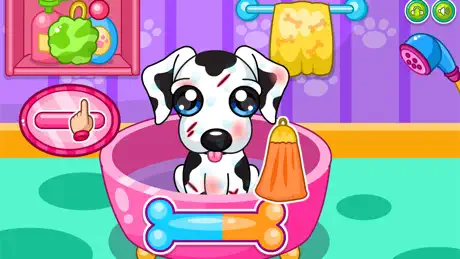 Caring for puppy salon games