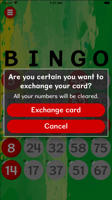 Bingo Card Screenshot