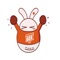 Cheerleading bunny brings you a good day