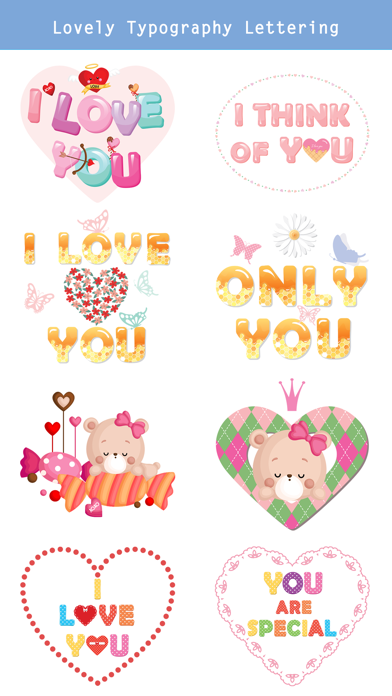 Cute Love Typography Lettering Screenshot