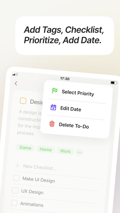 Control: To-do list & Calendar Screenshot