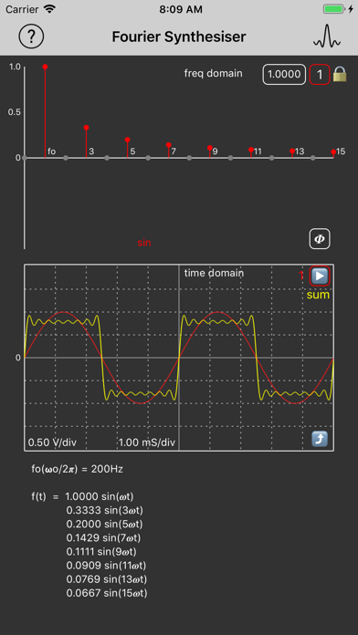 Screenshot #1 pour Fourier Synthesiser