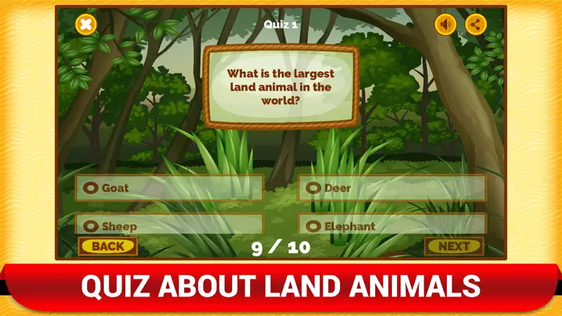Wild Zoo Animals Quiz Kids App screenshot 3 of 4