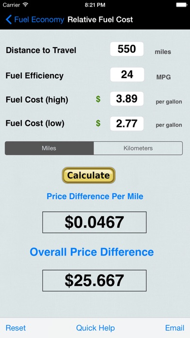 How to cancel & delete Fuel Calculator: MPG, L100k from iphone & ipad 3