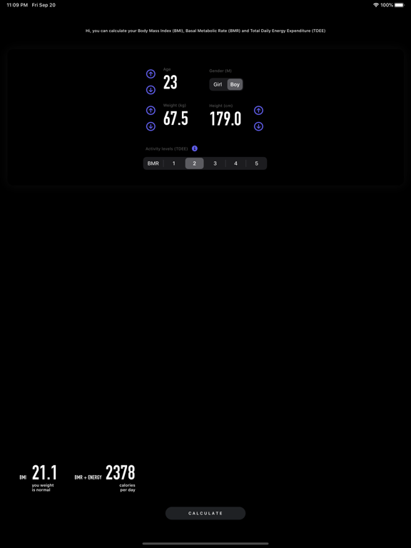 Screenshot #5 pour BMI, BMR, TDEE Calculator