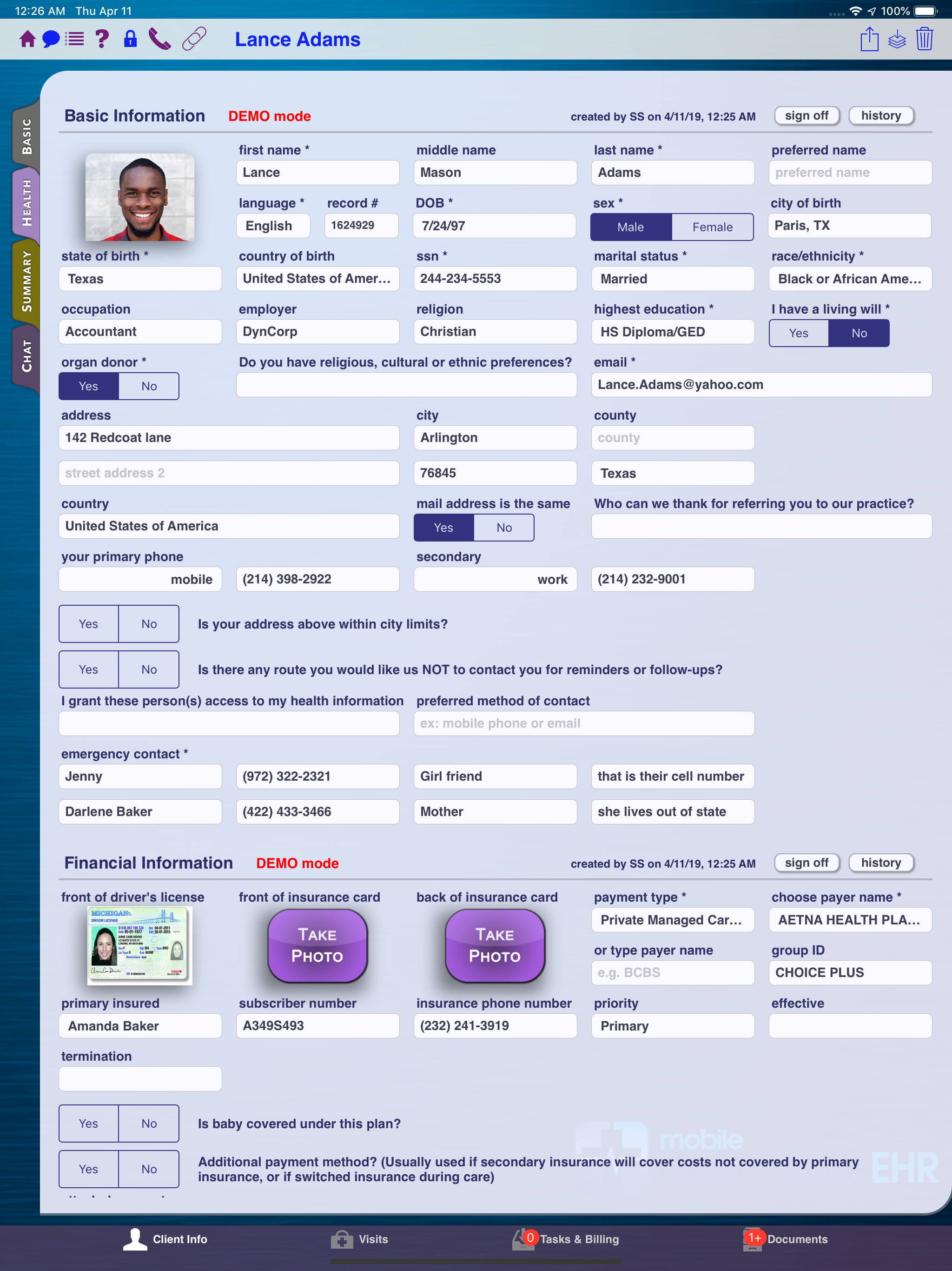 Mobile Healthcare EHR