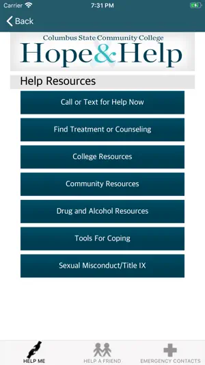 Columbus State Hope & Help screenshot 3