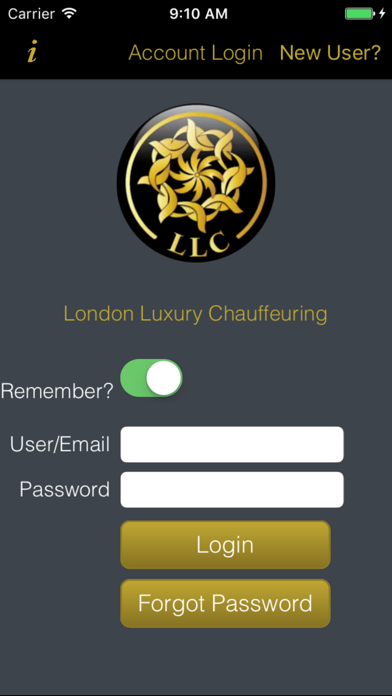 London Luxury Chauffeuring Screenshot