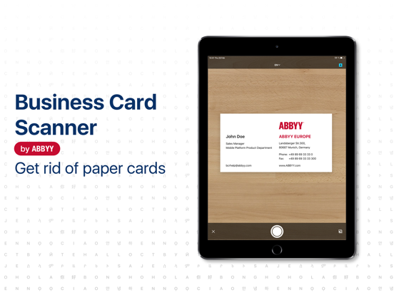 Screenshot #1 for ABBYY Business Card Reader Pro