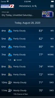 wpri pinpoint weather 12 iphone screenshot 2
