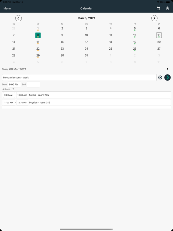 Screenshot #5 pour Calendrier du planificateur