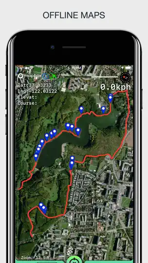 Скриншот GPS Tracker: Офлайн карты, GPX на iPhone 1