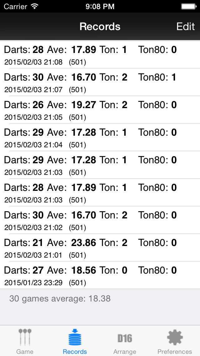 Hard Darts Scorer
