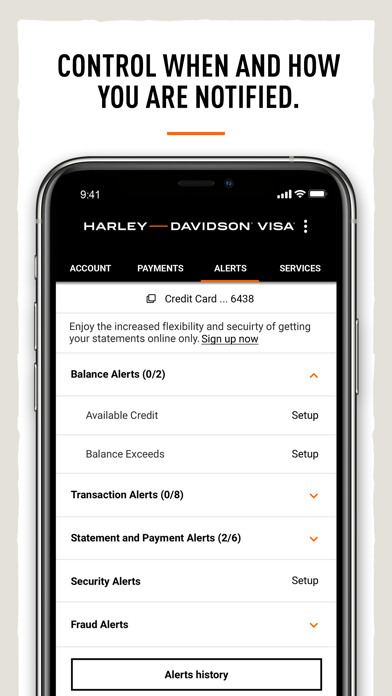 Harley-Davidson® Visa Card Screenshot