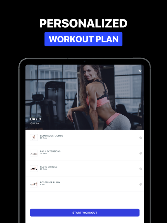 Female Fitness Butt Workout iPad screenshot 4 - Health & Fitness app