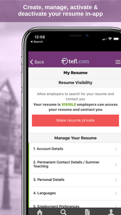 Job Search TEFL.com Screenshot