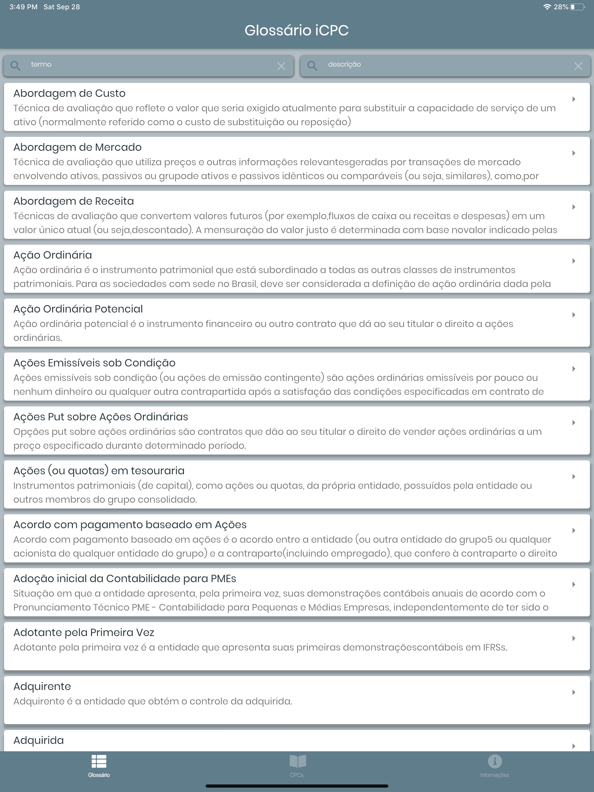 iCPC - Glossário Contábil screenshot 6