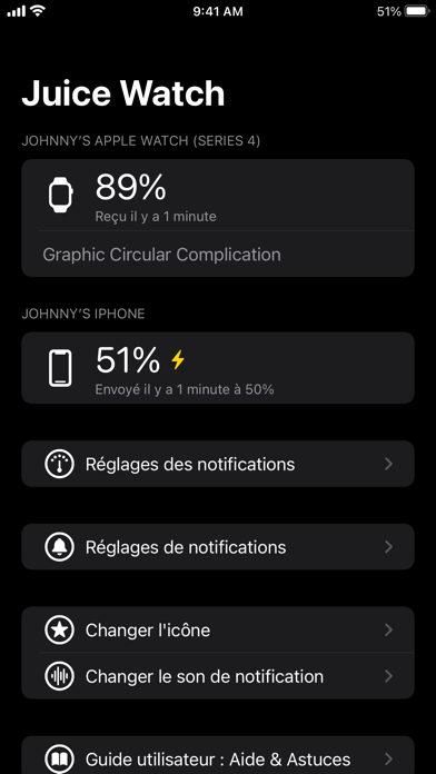 Screenshot #1 pour Juice Watch