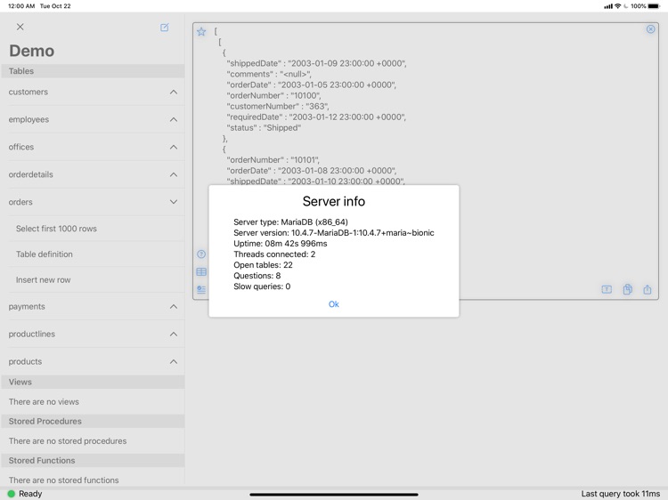 MySQL Commander for iPad