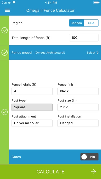 Omega II Fence Calculator