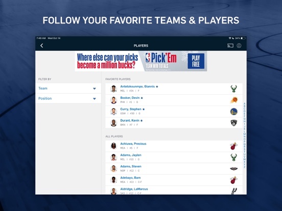 iPad Image of NBA: Live Games & Scores