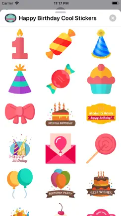 Happy Birthday Cool Stickers iPhone image 2