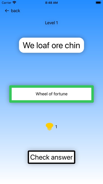 Guess the Giberish - word game