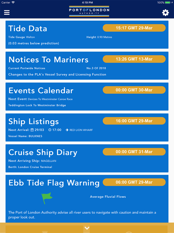 Screenshot #5 pour PLA Tidal Thames App