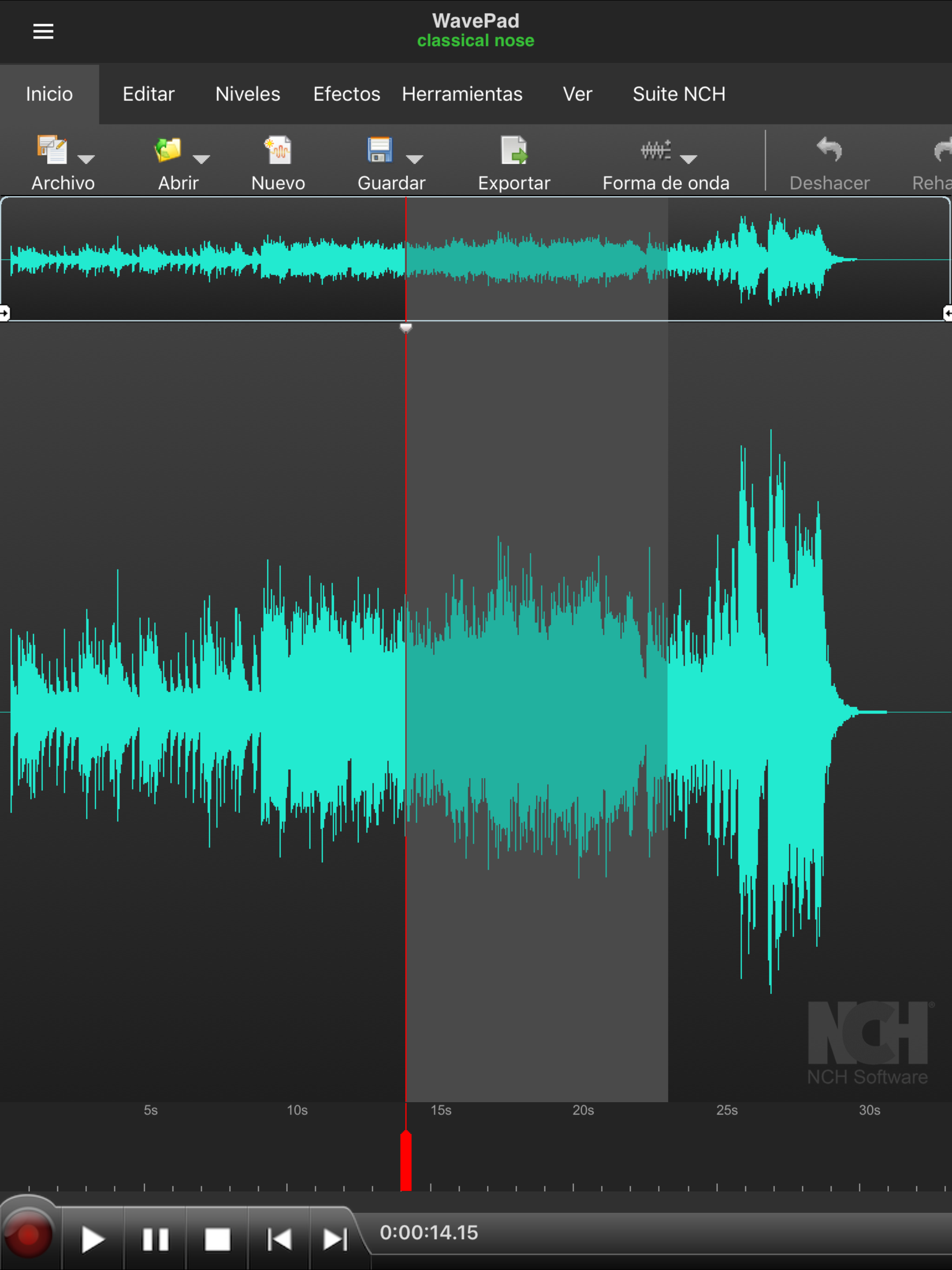 WavePad, editor de audio
