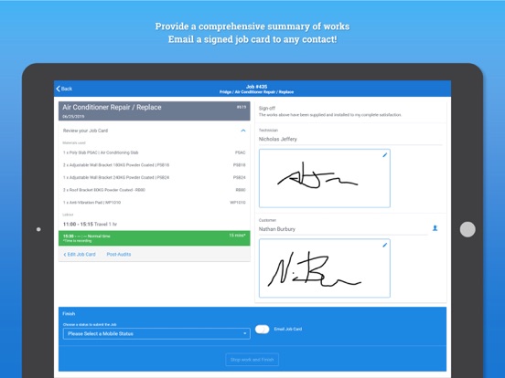 Simpro Mobile iPad screenshot 3 - Business app