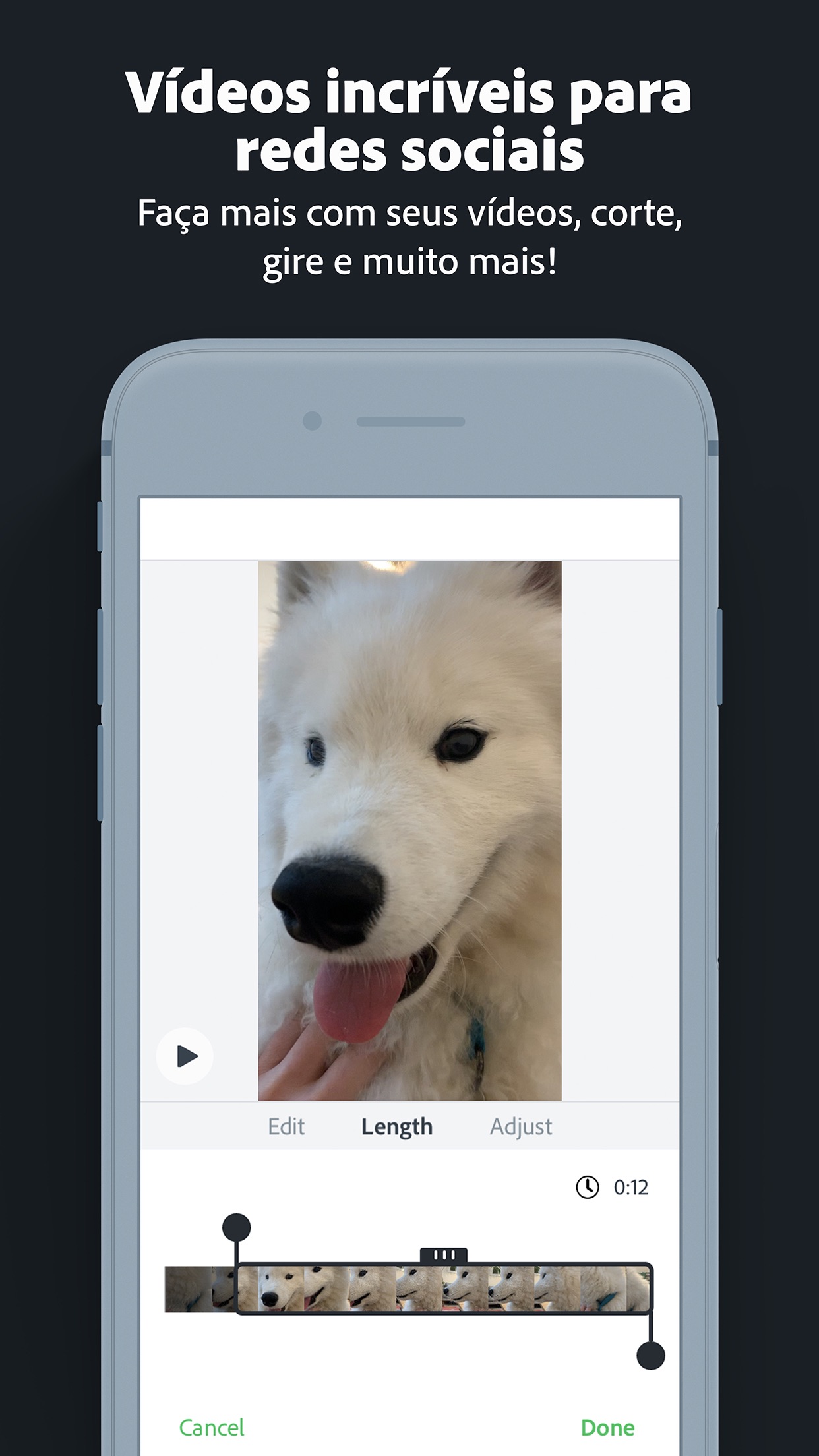 Screenshot do app Adobe Spark Post: Insta Editor