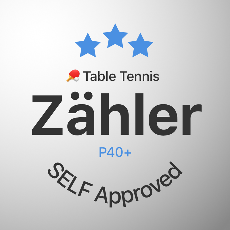 Tischtennis Zähler