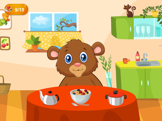 Bear goes to school iPad screenshot