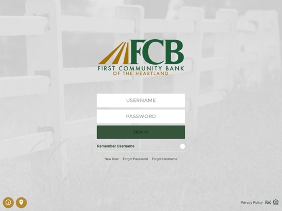 First Community Bank Heartland iPad screenshot 1 - Finance app