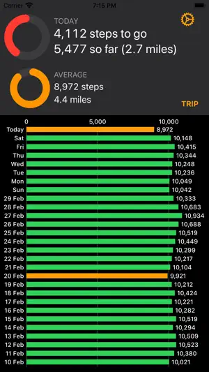 Stepminder screenshot 2