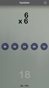 FlashMath (math flash cards) screenshot
