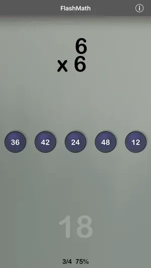 FlashMath (math flash cards) screenshot 2