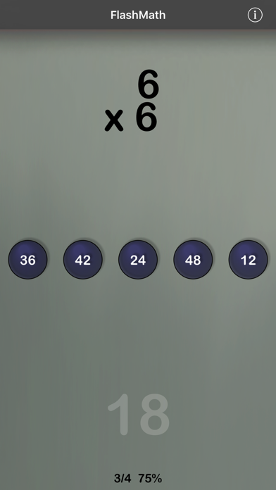 Screenshot #2 pour FlashMath (math flash cards)