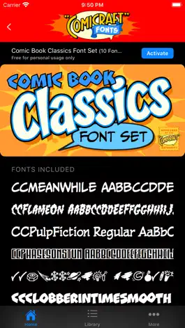 Game screenshot Comicraft Fonts apk