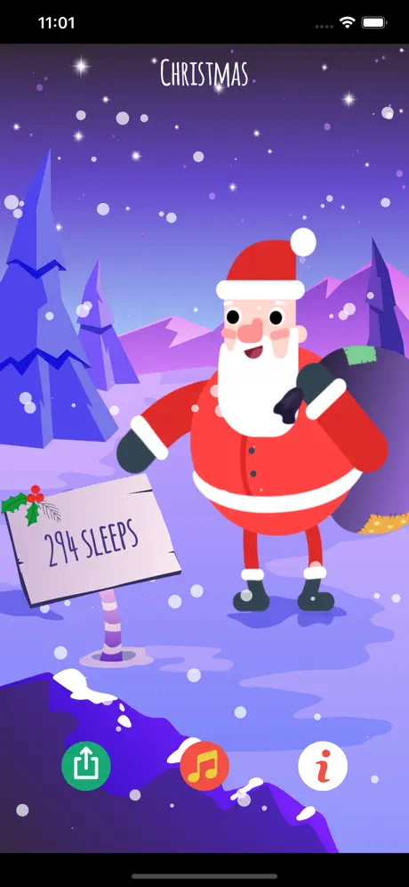 Sleeps to Christmas Countdown