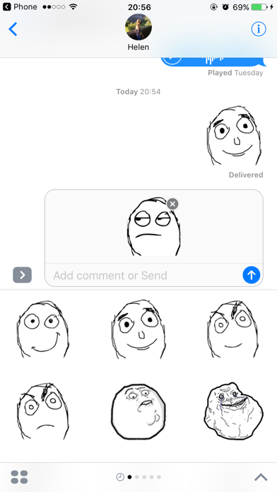 Screenshot #2 pour Troll Face Rage Stickers