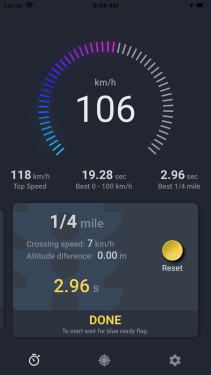 Race Stats: Speedo and G Force