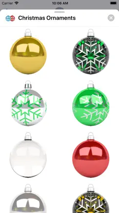 Christmas Ornaments Stickers iPhone image 2