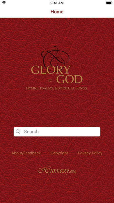 Glory to God Ecumenical Hymnal Screenshot