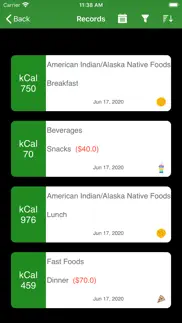calories: food intake analyser iphone screenshot 2
