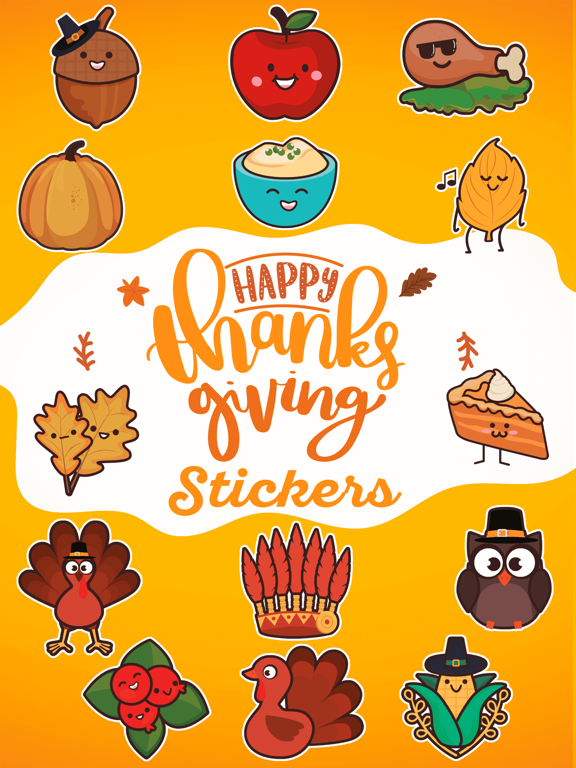 Screenshot #4 pour Thanksgiving Day Stickers *