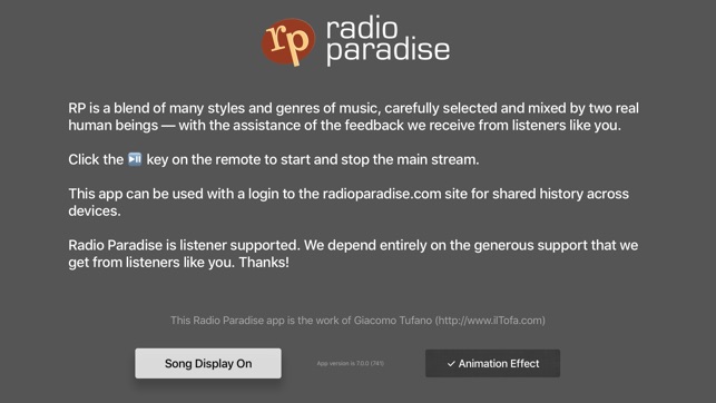 Radio Paradise dans l'App Store